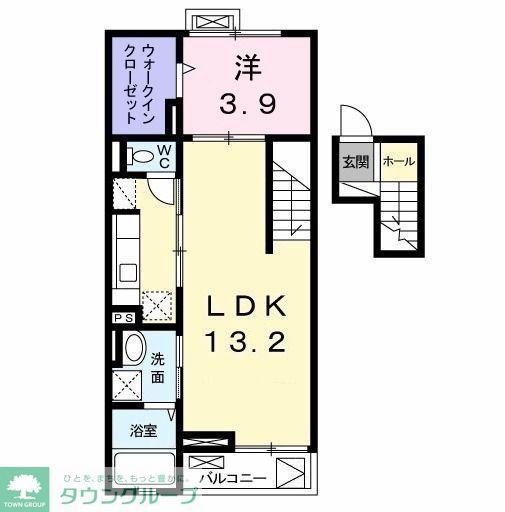 SUNNY SIDE(1LDK/4階)の間取り写真
