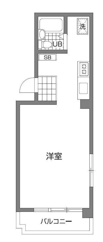北大塚サンプラザ(ワンルーム/4階)の間取り写真