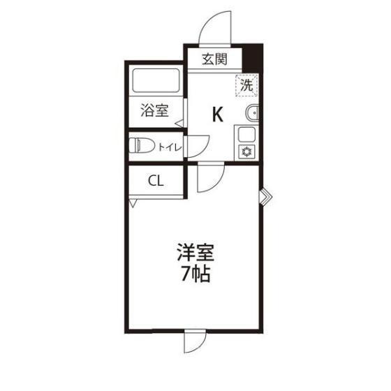 ケセラセラ(1K/2階)の間取り写真