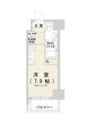 エアフレックス羽田(ワンルーム/4階)の間取り写真
