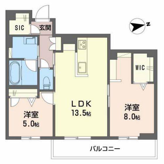 VIOLAFURUICHI(2LDK/3階)の間取り写真