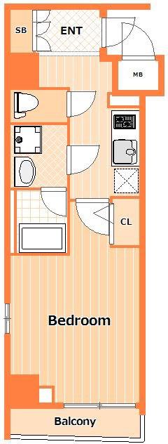 SHOKEN RESIDENCE横浜山手II(1K/4階)の間取り写真