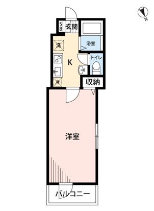 GROTTA BLU KOMAGOME(1K/4階)の間取り写真