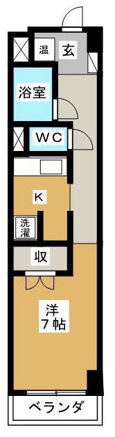 KIND EN III 北館(1K/3階)の間取り写真