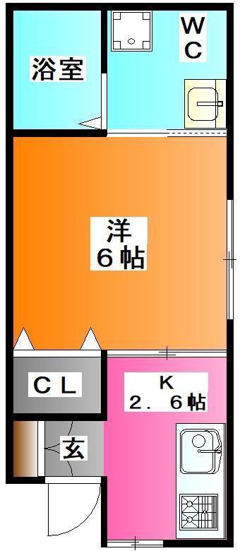 LIEN西ヶ原(1K/1階)の間取り写真