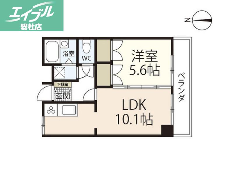 VERONA中庄駅前(1LDK/3階)の間取り写真