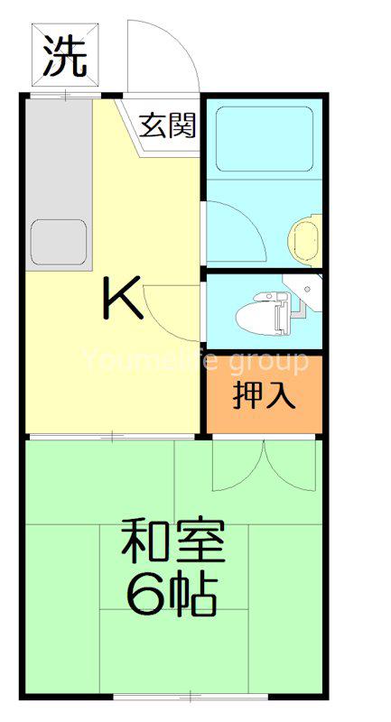 コーポ臼井(1K/1階)の間取り写真