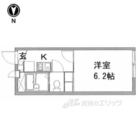レオパレスグレイスⅢ(1K/1階)の間取り写真