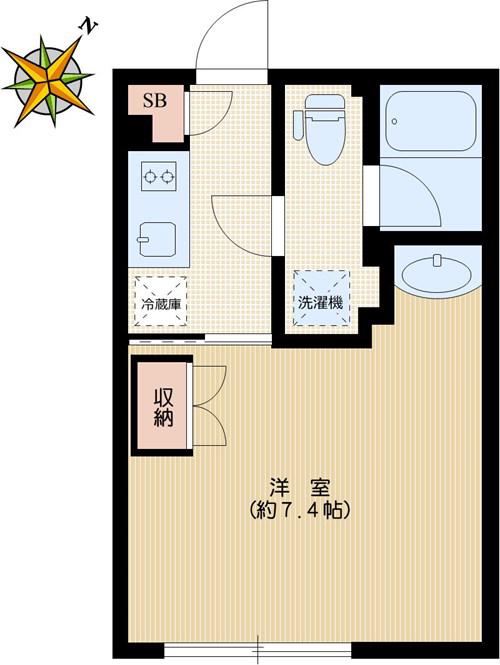 ALERO文京白山(1K/2階)の間取り写真