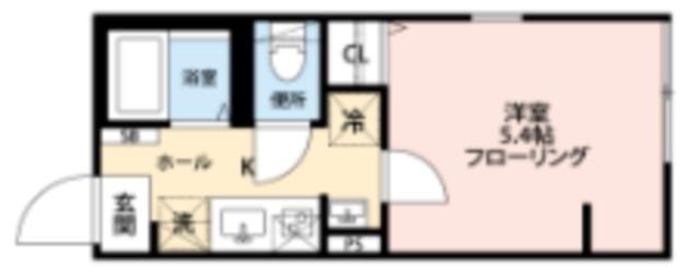 グランクオール久が原(1K/1階)の間取り写真