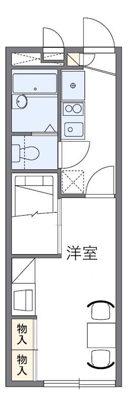 武蔵野第3(1K/1階)の間取り写真