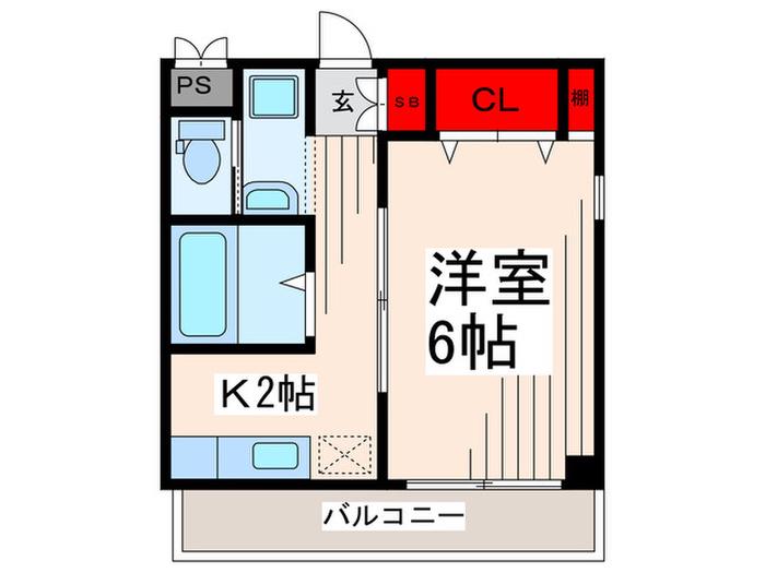 第7コーポマキ(1K/4階)の間取り写真