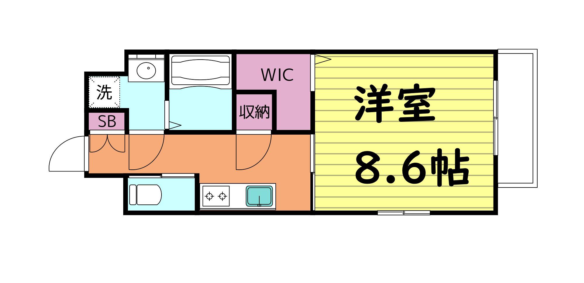 FORESTGRACE深江橋II(1K/10階)の間取り写真