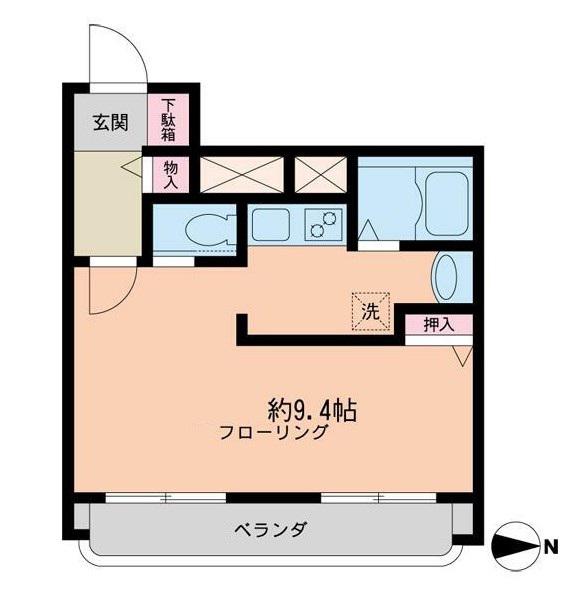 第三富喜マンション(1K/5階)の間取り写真