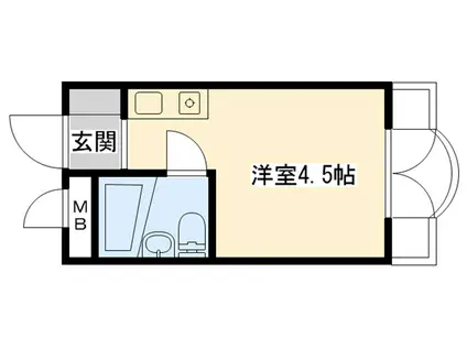 ピュア83(ワンルーム/2階)の間取り写真