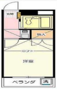 Mプラザ8坂戸(1K/2階)の間取り写真