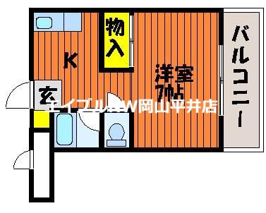 エスポアール22(1K/3階)の間取り写真