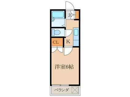 エクステンド小松原(1K/4階)の間取り写真