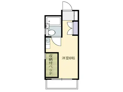 ドミ池田(ワンルーム/2階)の間取り写真
