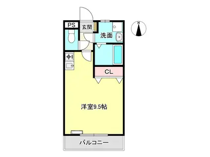 リバーキャッスル蔵六(ワンルーム/2階)の間取り写真