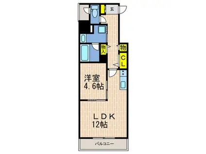 マグノリアトアロード(1LDK/6階)の間取り写真