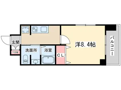 グランカーサ梅田北(1K/13階)の間取り写真