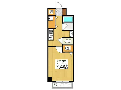 AKATSUKI II(1K/2階)の間取り写真