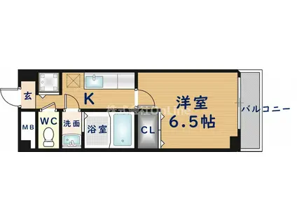 リバーサイド金岡五番館(1K/5階)の間取り写真