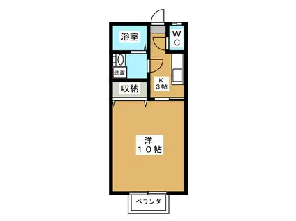 窪田コーポ(1K/1階)の間取り写真