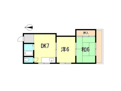 明石ロイヤルマンション(2DK/3階)の間取り写真