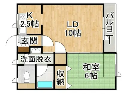 チャイルドベアレジデンス(1LDK/1階)の間取り写真