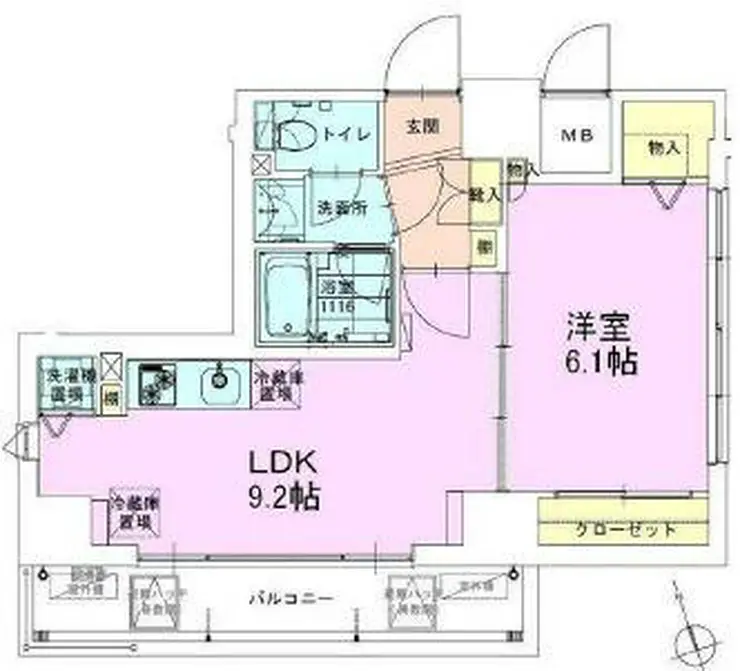 駒込レジデンス壱番館 9階階 間取り