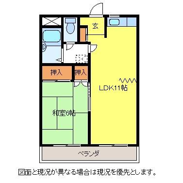 タカギマンションNO5(1LDK/3階)の間取り写真