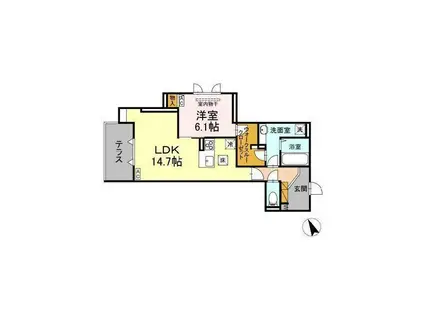 DS LIEN  A(1LDK/1階)の間取り写真