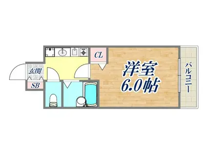 エステムコート神戸元町通(1K/5階)の間取り写真