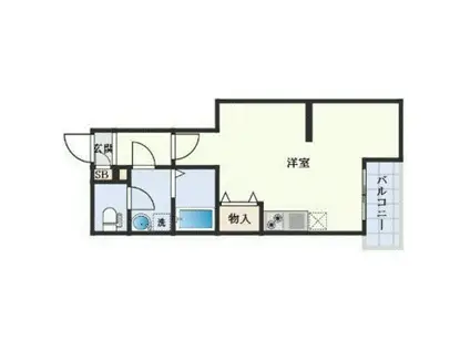 BRANCHE宇品(ワンルーム/4階)の間取り写真