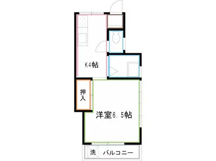 脇田ハイム(1K/1階)の間取り写真