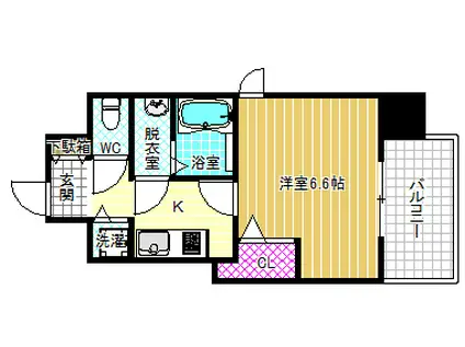 アクアプレイス梅田III(1K/5階)の間取り写真