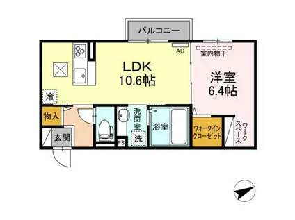 サンセール(1LDK/1階)の間取り写真