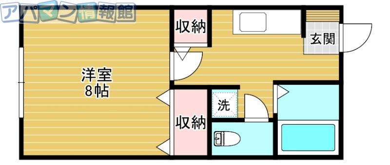 コーポ舟戸(1K/1階)の間取り写真