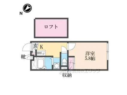 レオパレス ヴィラージュ長洲2(1K/2階)の間取り写真