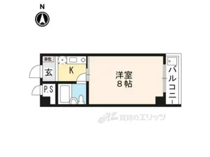 ヴィラ曽我部(1K/1階)の間取り写真