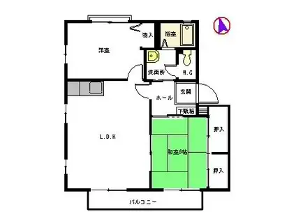 オー・ボアパティールII C棟(2LDK/2階)の間取り写真