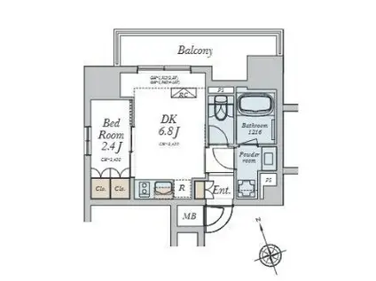 ALIVIS十条(1DK/3階)の間取り写真