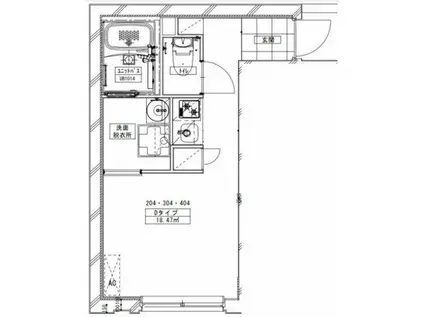 ミライズ滝野川レジデンス(ワンルーム/2階)の間取り写真