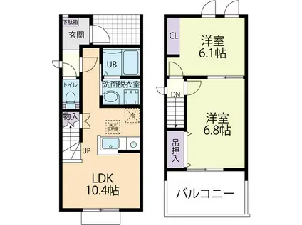 COLZA(2LDK/1階)の間取り写真