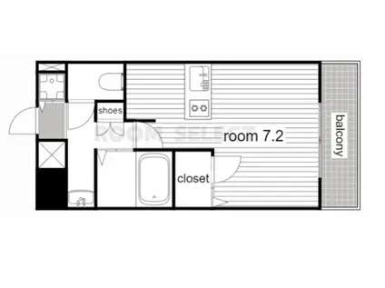 プレサンス泉セントマーク(1K/6階)の間取り写真