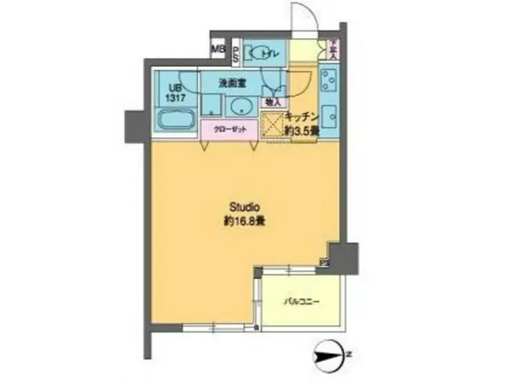 カスタリア高輪 5階階 間取り