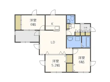 ケンコネスト(3LDK/3階)の間取り写真