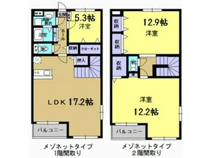 Y&M GENTRY・AYU(3LDK/1階)の間取り写真